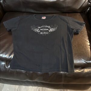 Vintage Palm Springs, CA Harley-Davidson Black Winged Graphic Tee